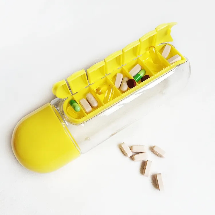 7 Day Pill Box Organizer With Water Bottle 5