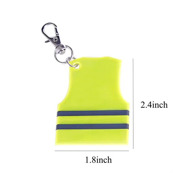 Safety Vest Shaped Reflective Keychain 2