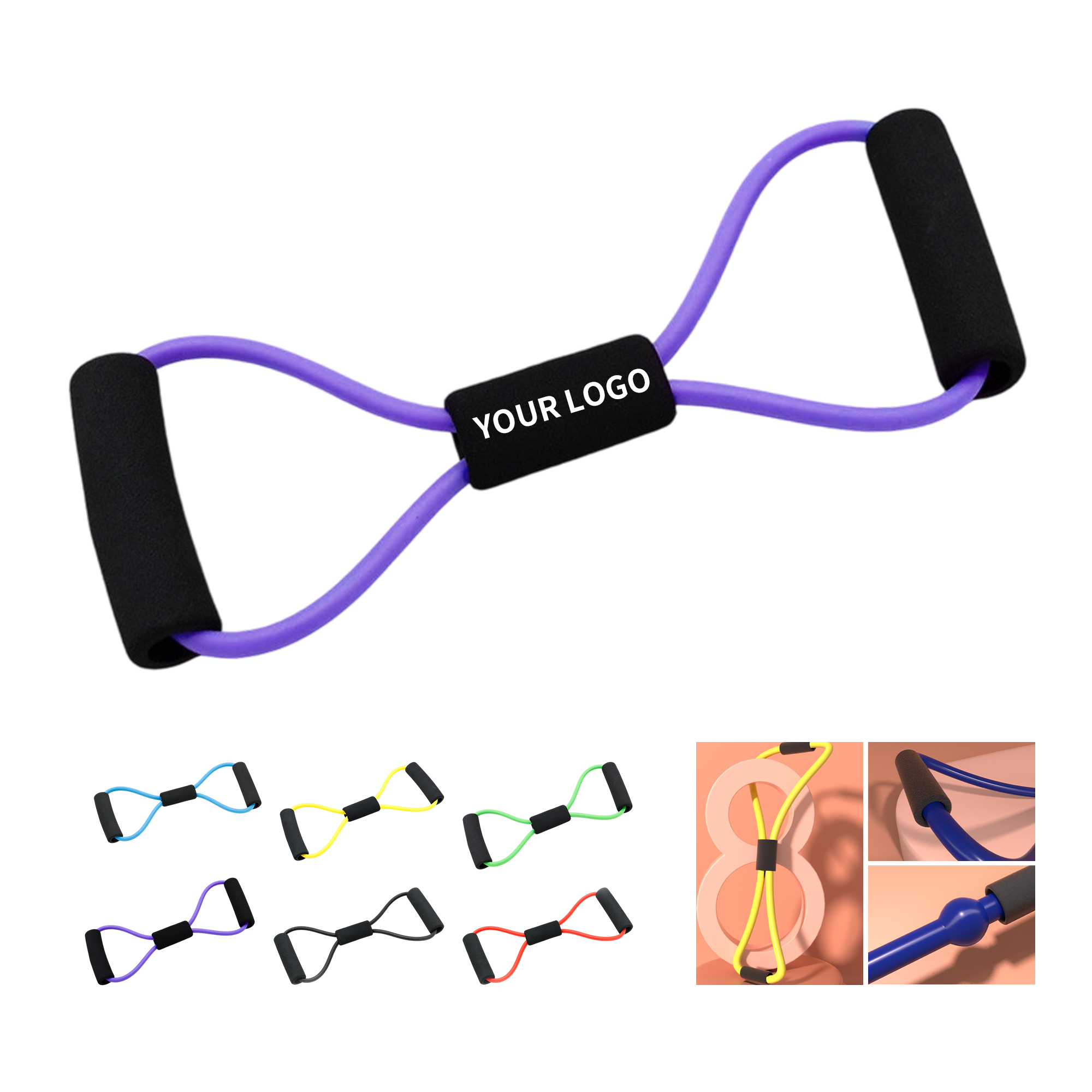 TPE Resistance Band With Foam Handle For Yoga And Strength Training 1