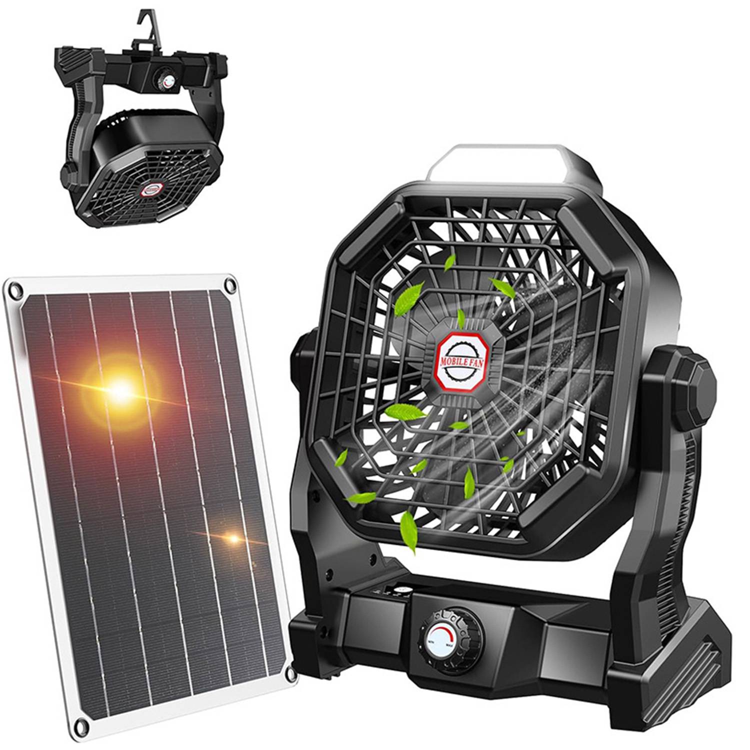 Portable Camping Fan with LED Light 6