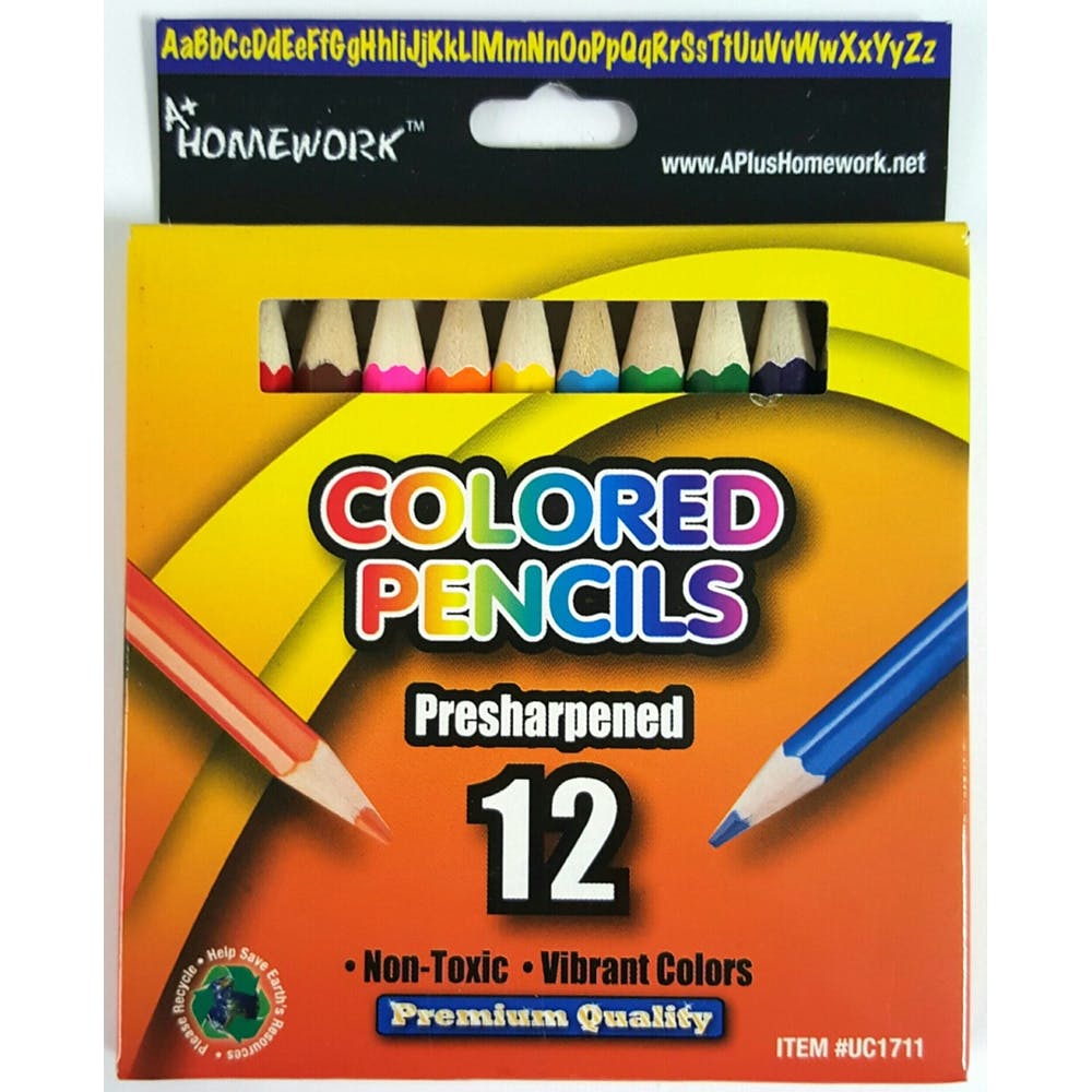 Mini Colored Pencils - 12 Pack Pre-Sharpened 2