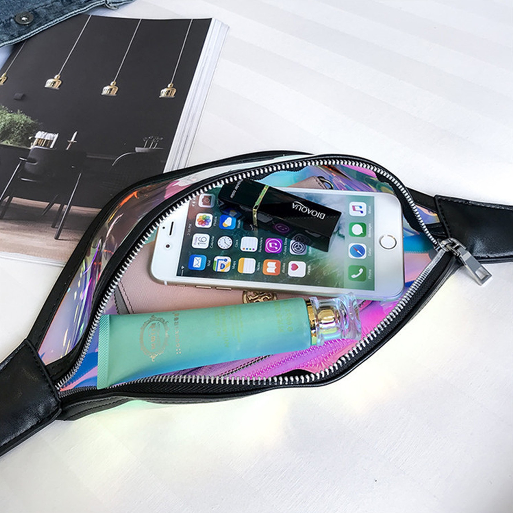 Holographic Fanny Packs Laser Waist Bag 1