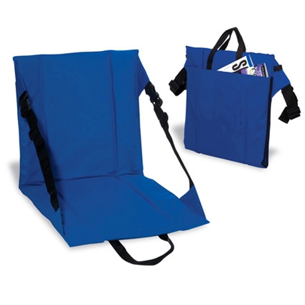Portable Foam Padded Stadium Cushion with Back Pouch 3