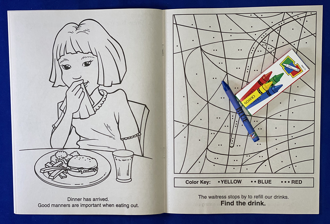 COLORING SET - Let's Go Eat Out Coloring Book Fun Pack 5