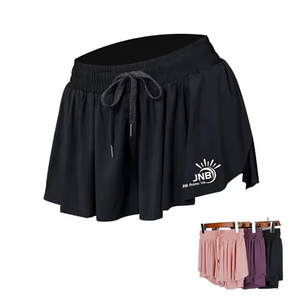 Stylish 2 in 1 Flowy Running Shorts for Women