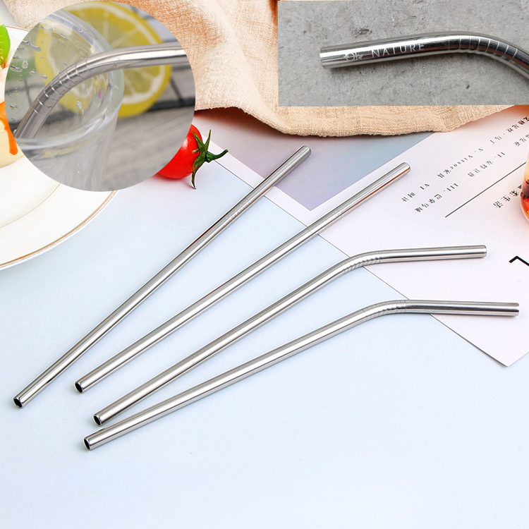 304 Stainless Steel Straight/Curved Resuable Straw/Pipe