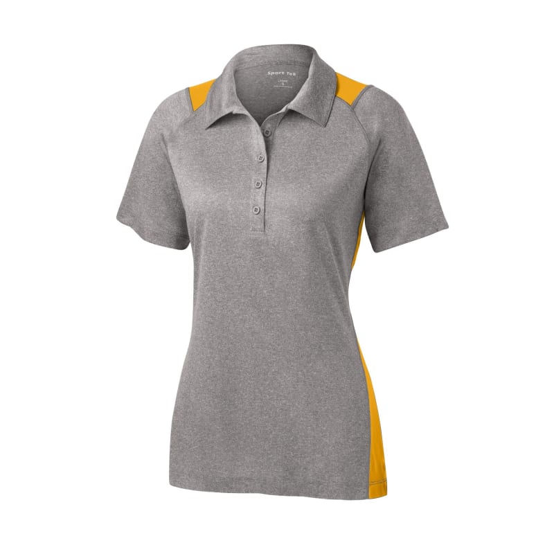 Sport-Tek Women's Heather Colorblock Contender Polo. 98