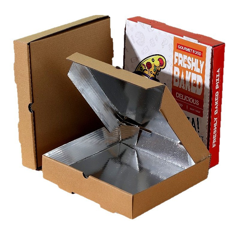 Customized Full Color Aluminum Foil Insulated Pizza Food Packaging Box 2