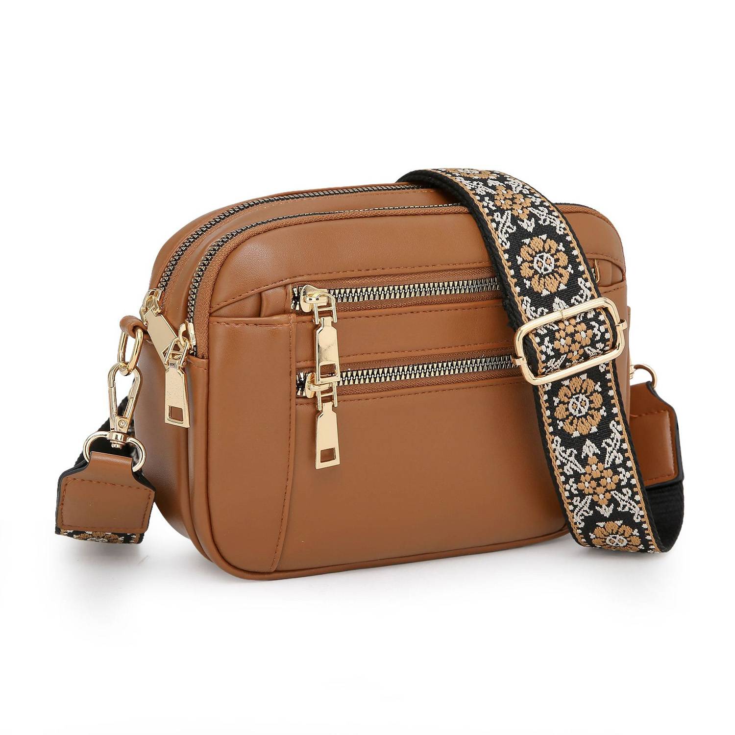 PU Leather Waterproof Crossbody Bags w/ Adjustable Strap 9