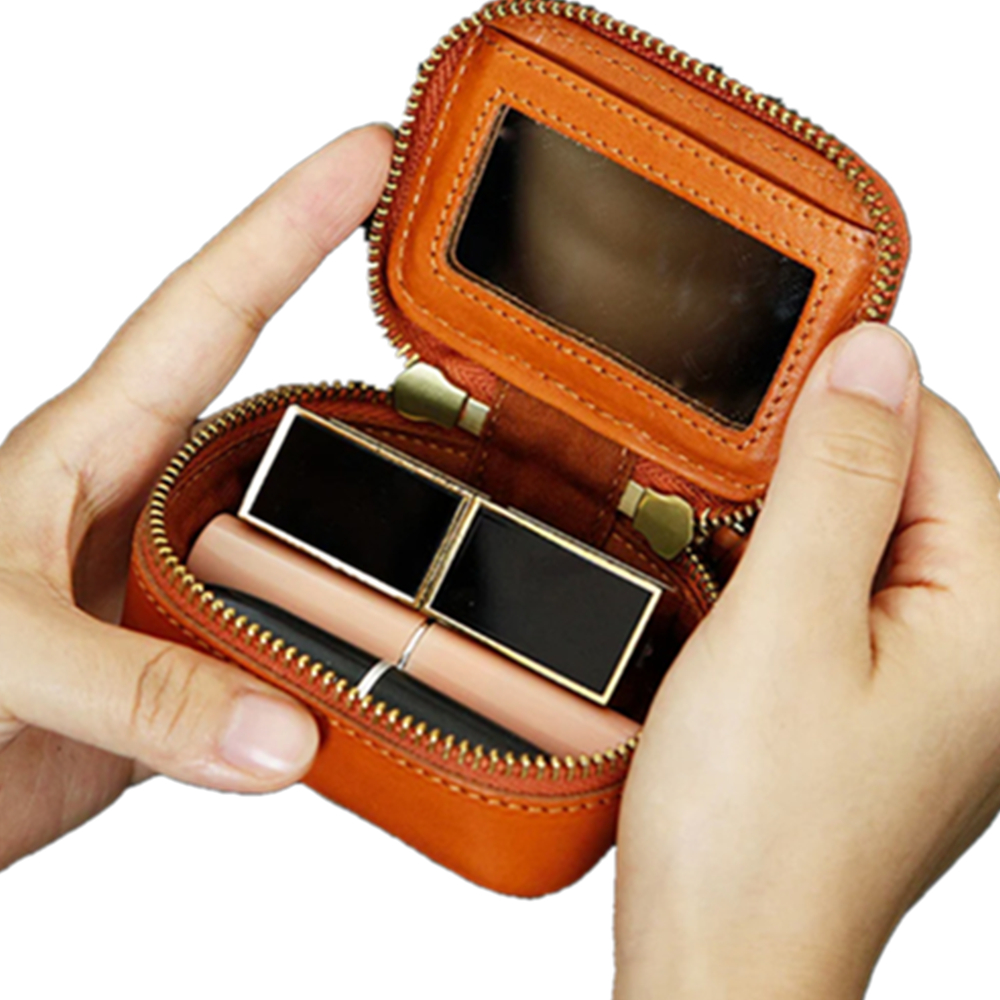 Leather Lipsticks With Mirror Organizer 1