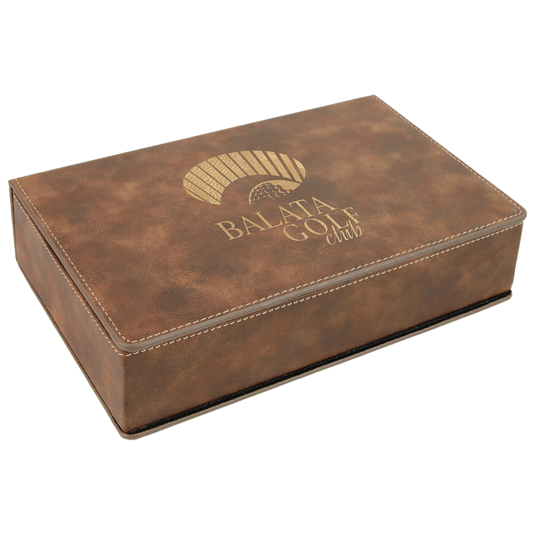 Stainless Steel Rustic/Gold Leatherette Flask Gift Set 5