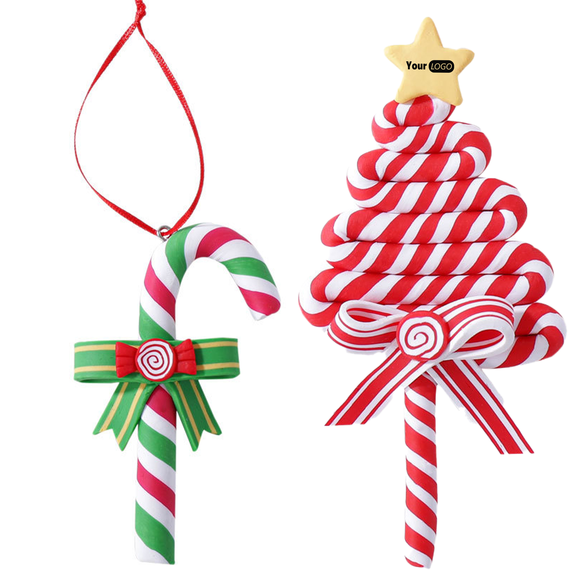 Polymer Clay Handmade Lollipop Ornament For Holiday Decorations 3