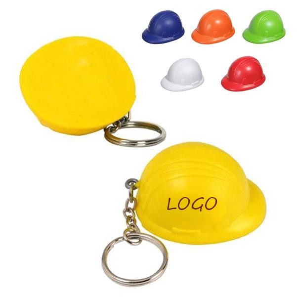 Mini PU Hard Hat Stress Reliever Key Chain 2