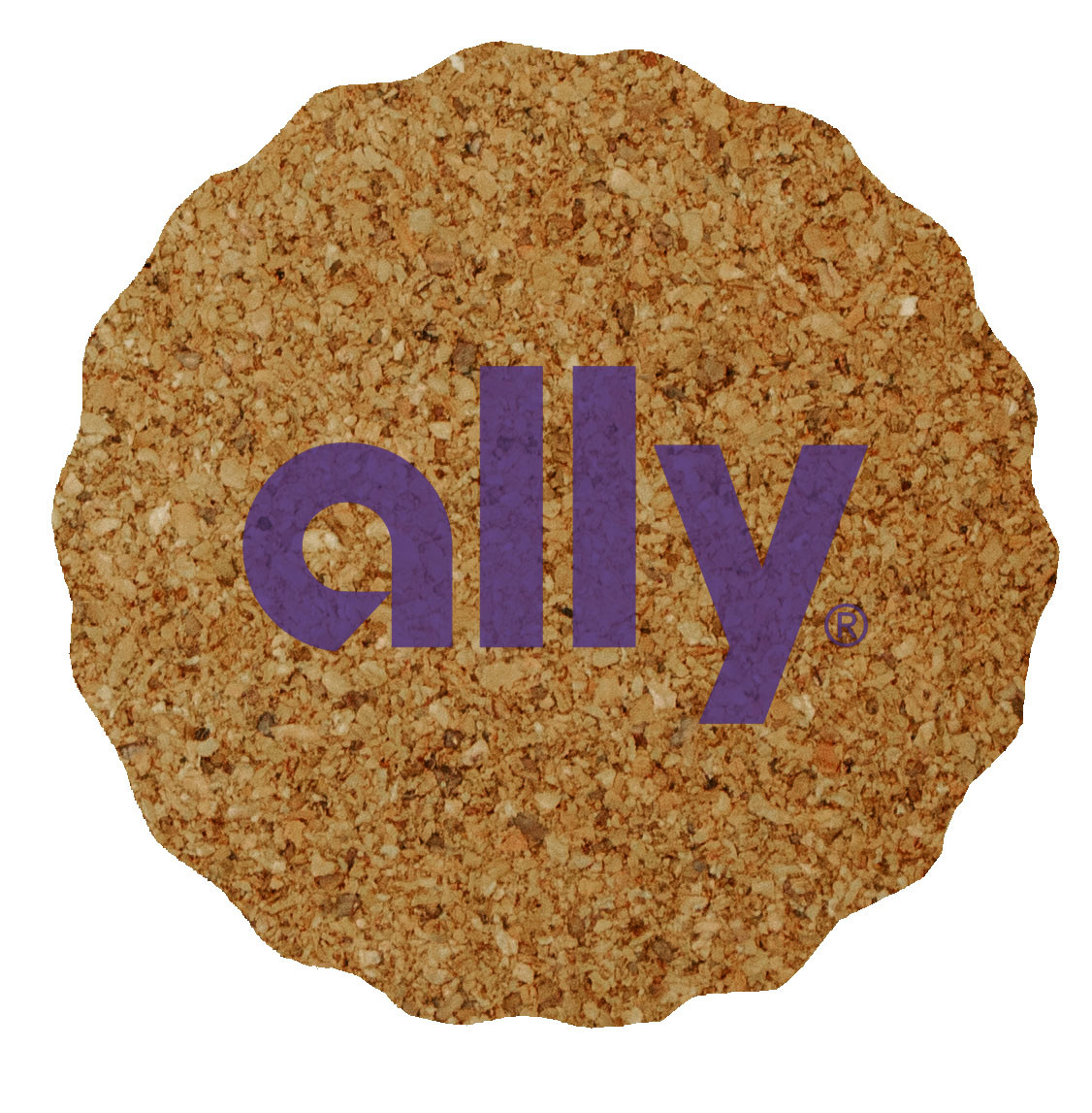 Cork Coaster, 3.625" Scalloped