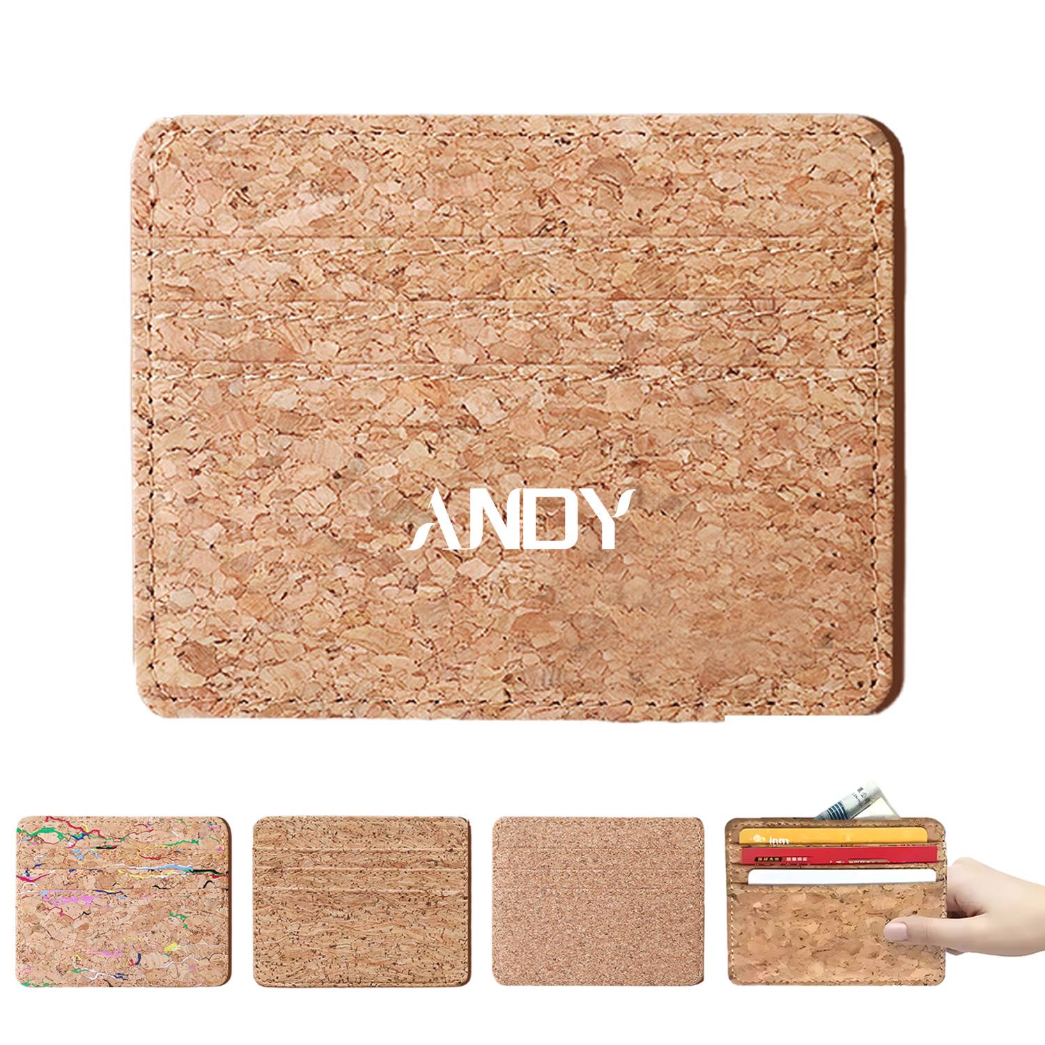 Eco-Friendly Cork Wallet Safety Card Sleeve