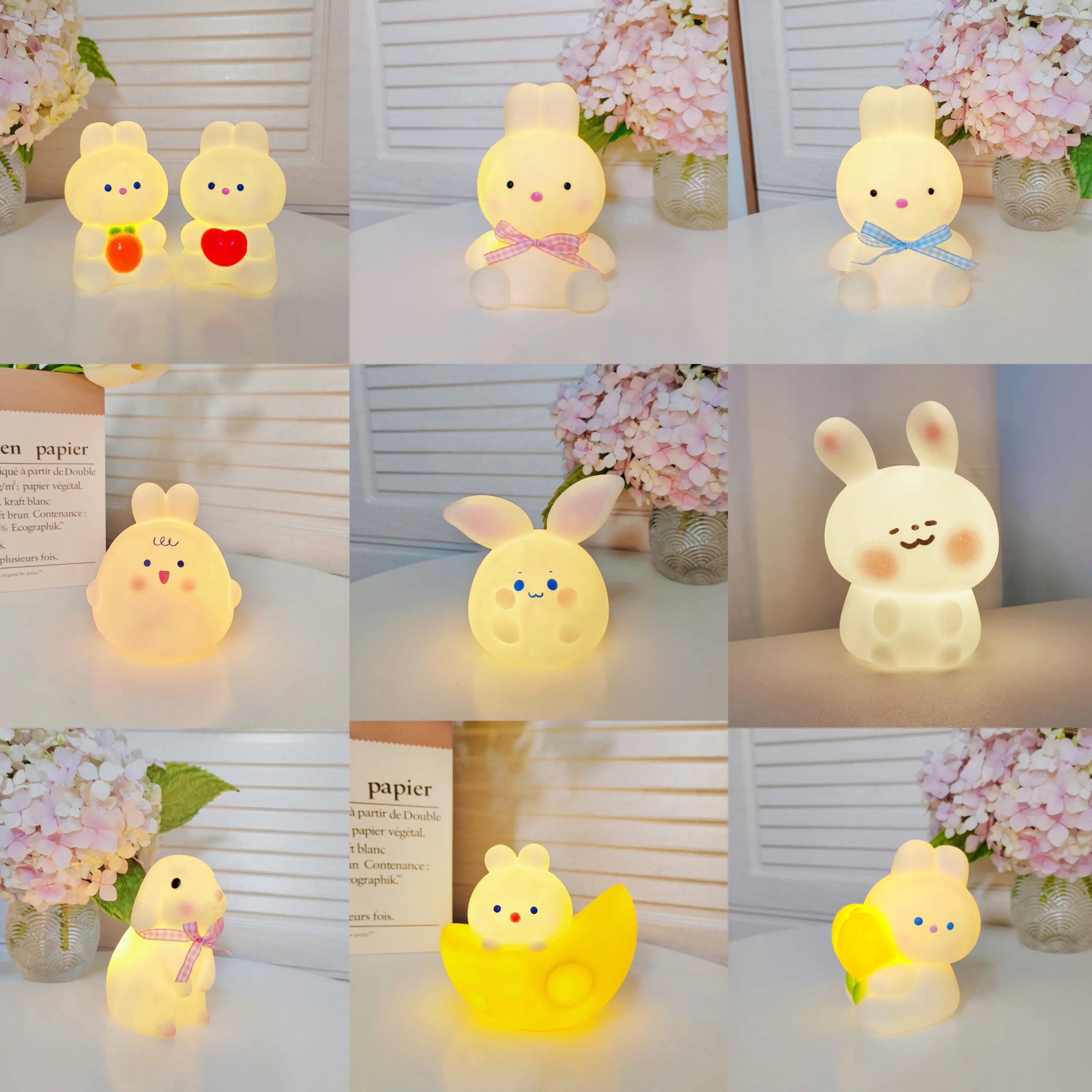 Rechargeable Silicone Bunny Night Light 2