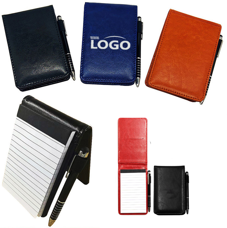 Pocket Leather Notepad with Pen Holder 2
