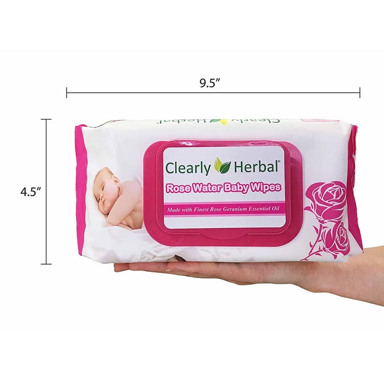 Rose Water Baby Wipes - 72 Count 2