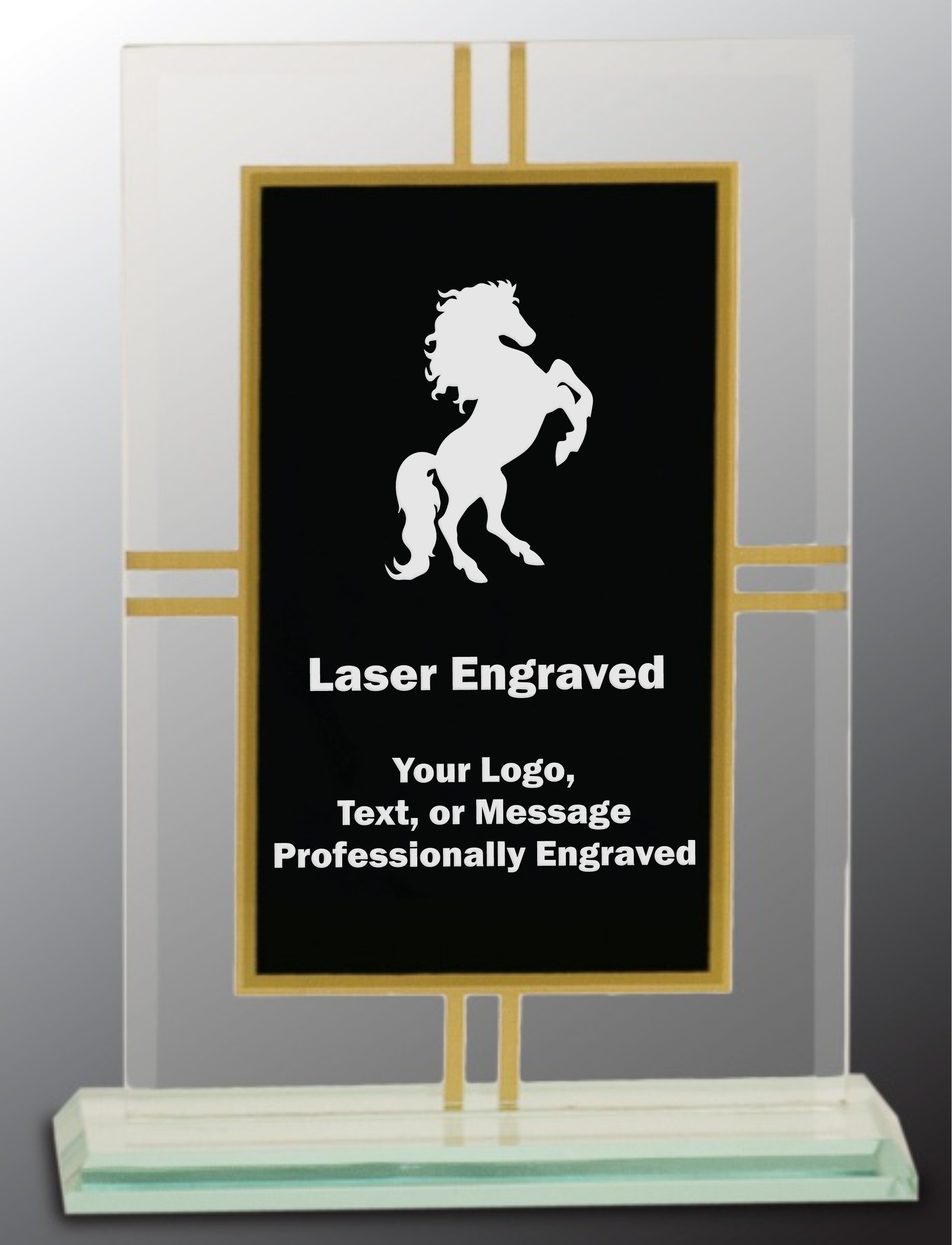 7 1/2" Contemporary Glass 4-Point Award