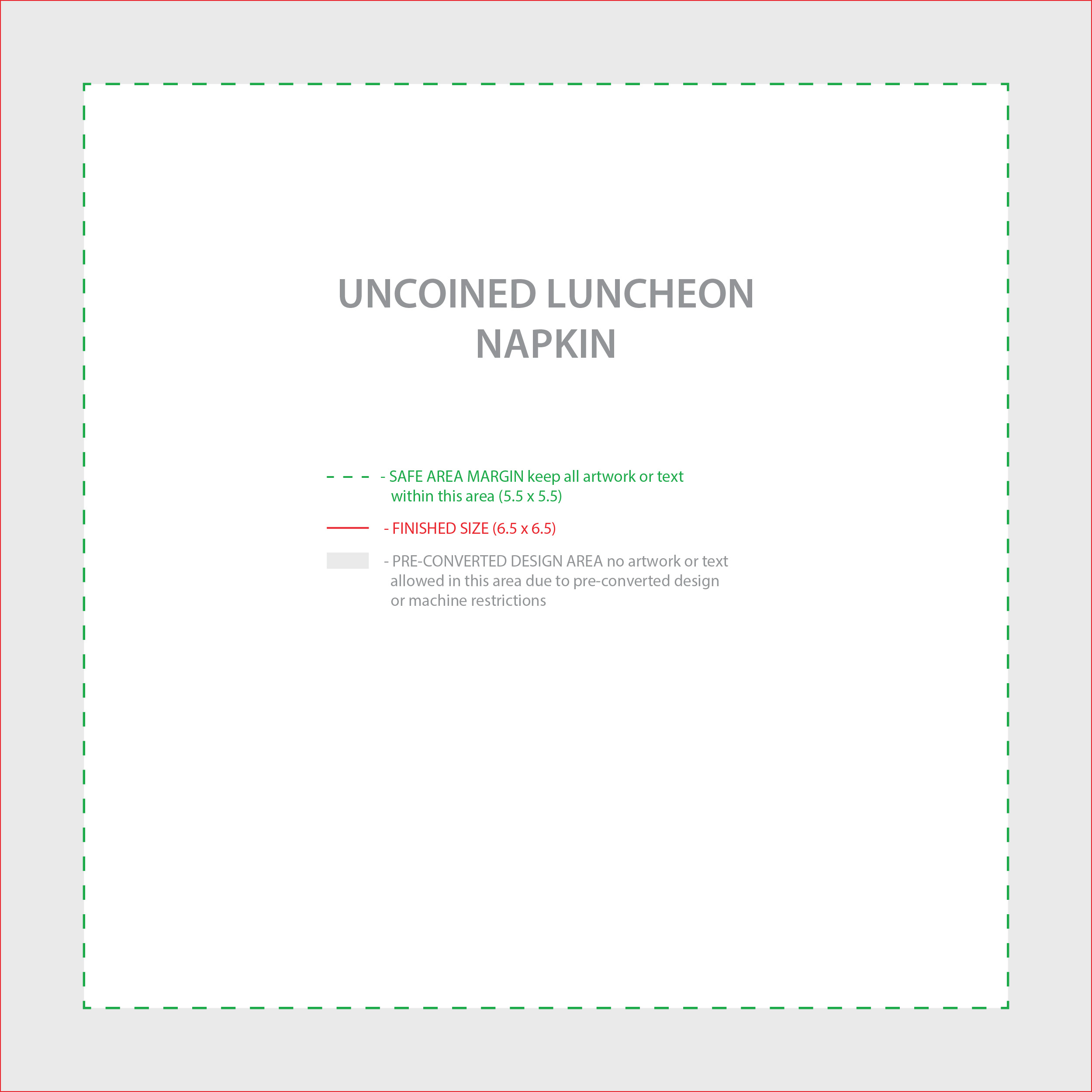 Luncheon Napkin w/Uncoined (White) 9