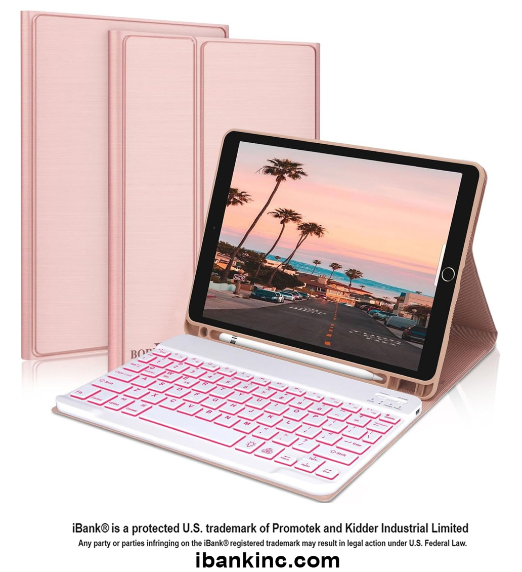 iBank ® Detachable Bluetooth Slim Wireless Keyboard and Soft Back Cover Tablet Case 2