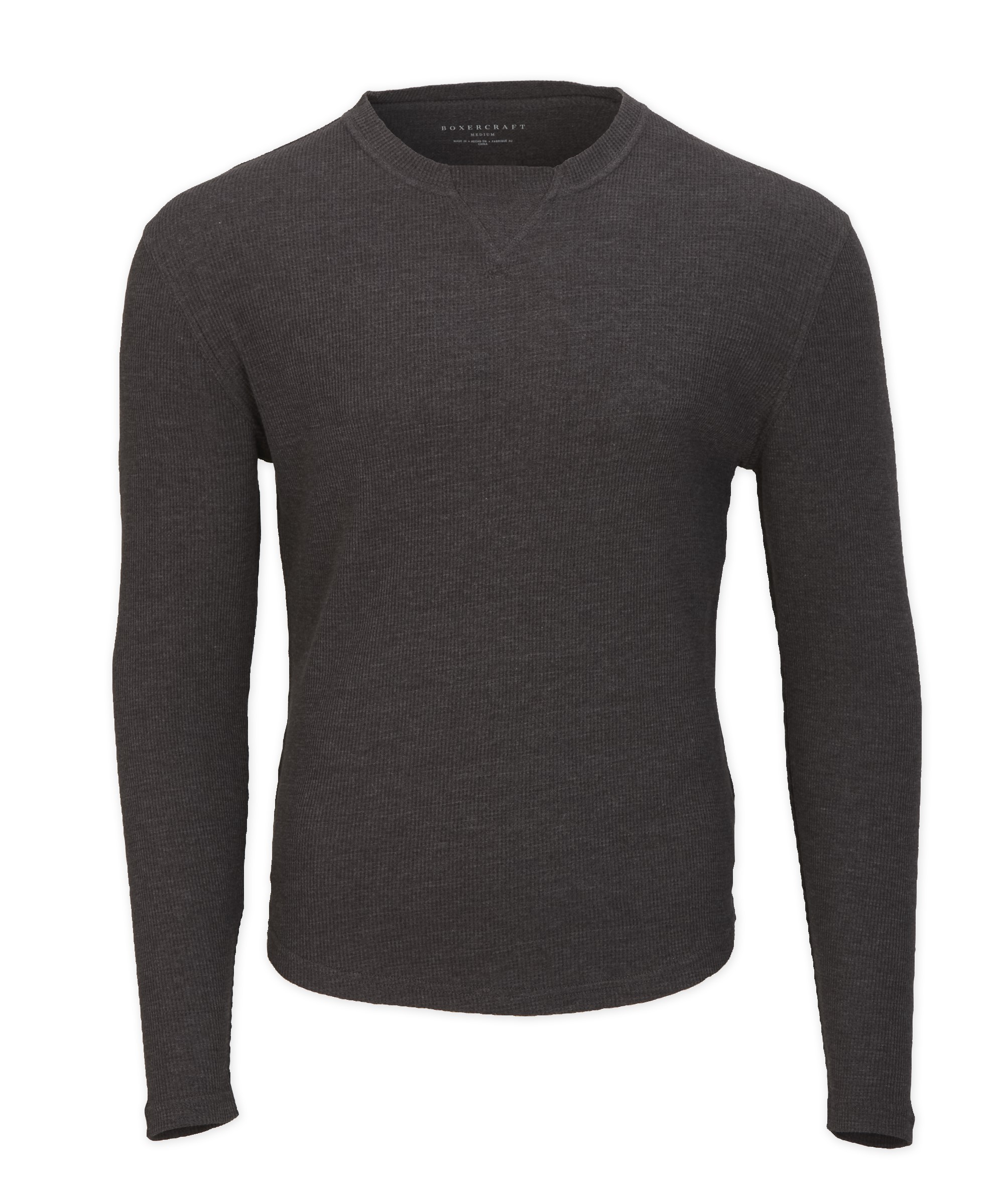BOXERCRAFT  MEN'S WAFFLE KNIT LONG SLEEVE TEE 4