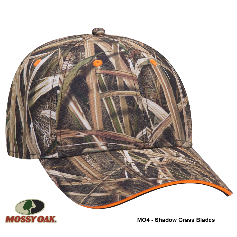 OTTO CAP® Mossy Oak Camouflage Sandwich Visor 6 Panel Low Profile Baseball Cap 2