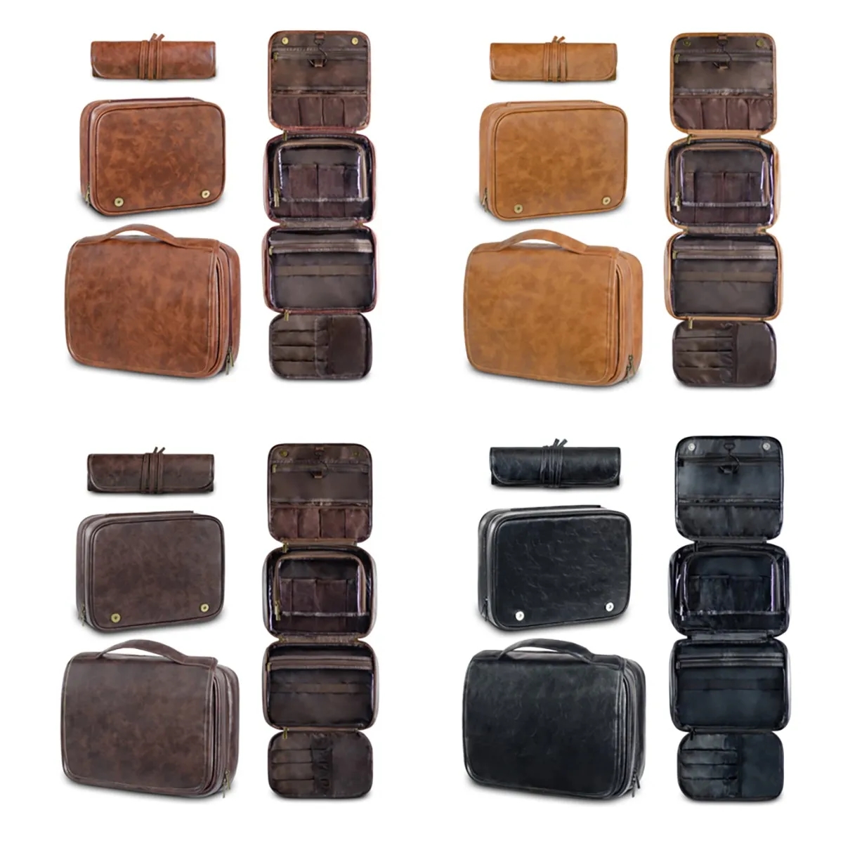 Hanging Toiletry Bag PU Leather 3