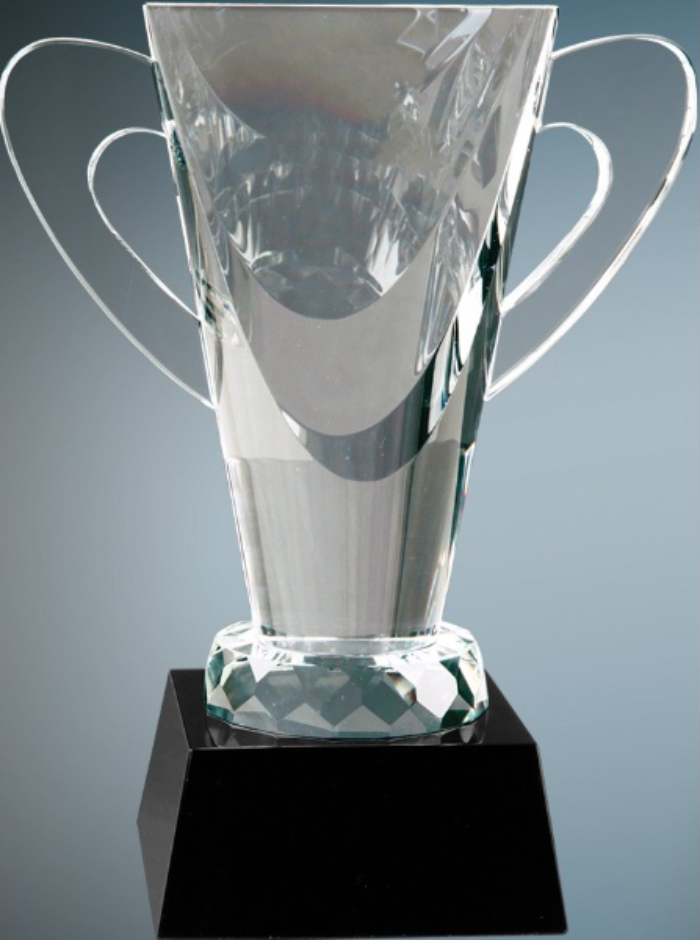 7 3/4" Crystal Cup on Black Pedestal Base Award 2