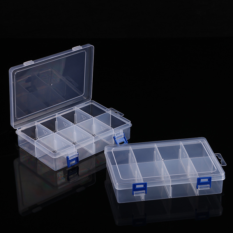 8 Grids Plastic Clear Organizer Box 2