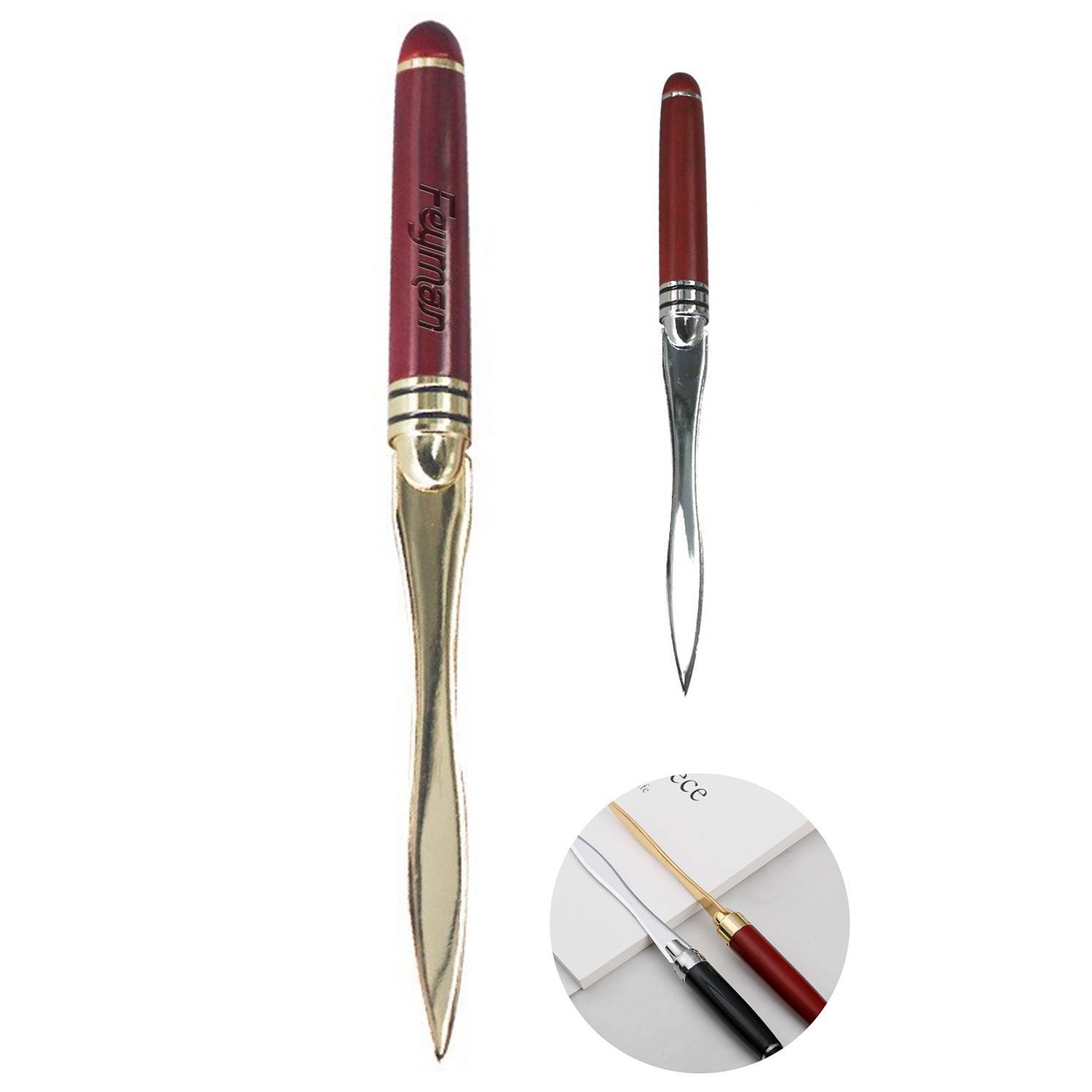 Wooden Handle Stainless Steel Letter Opener 6