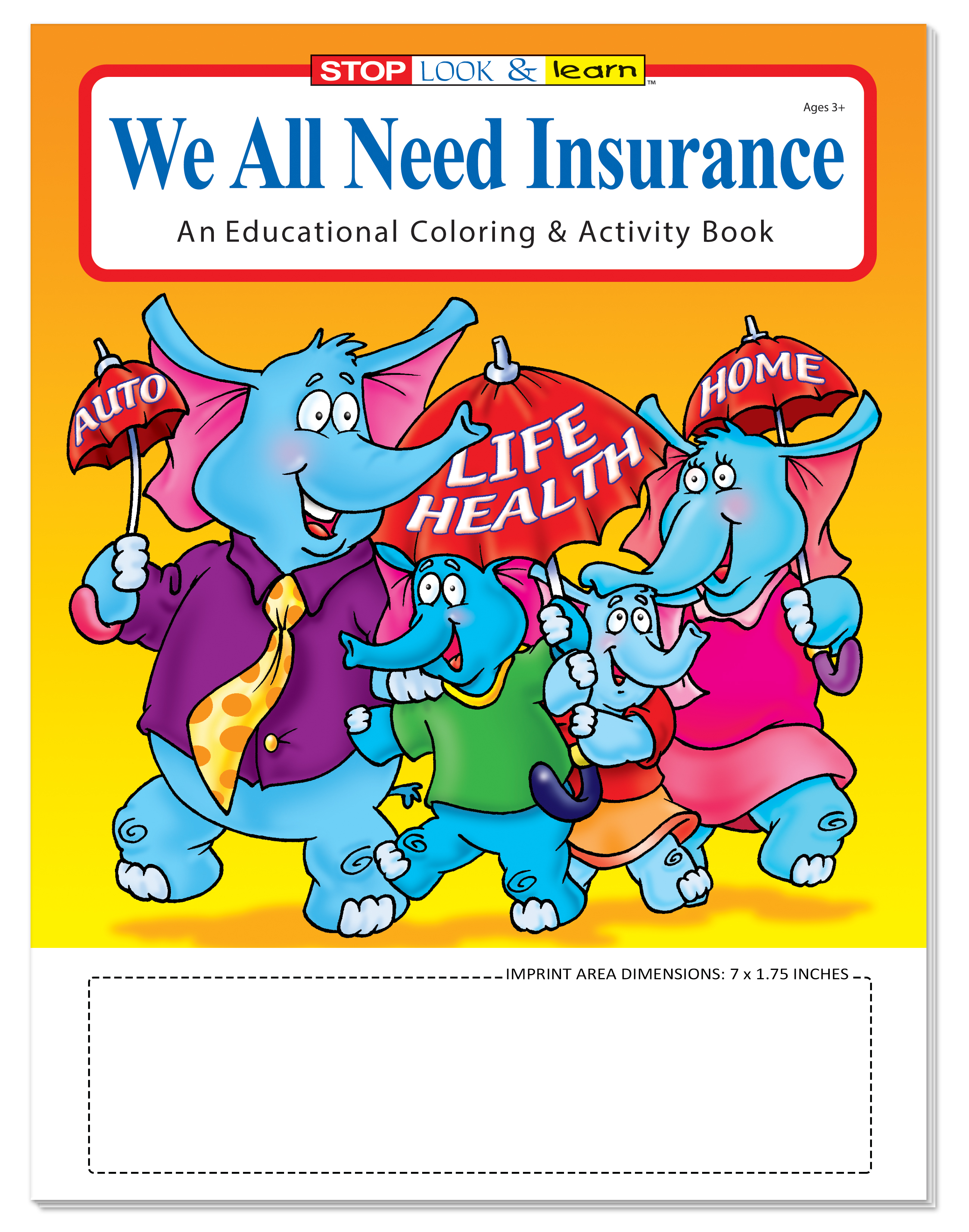 COLORING SET - We All Need Insurance Coloring Book Fun Pack 5