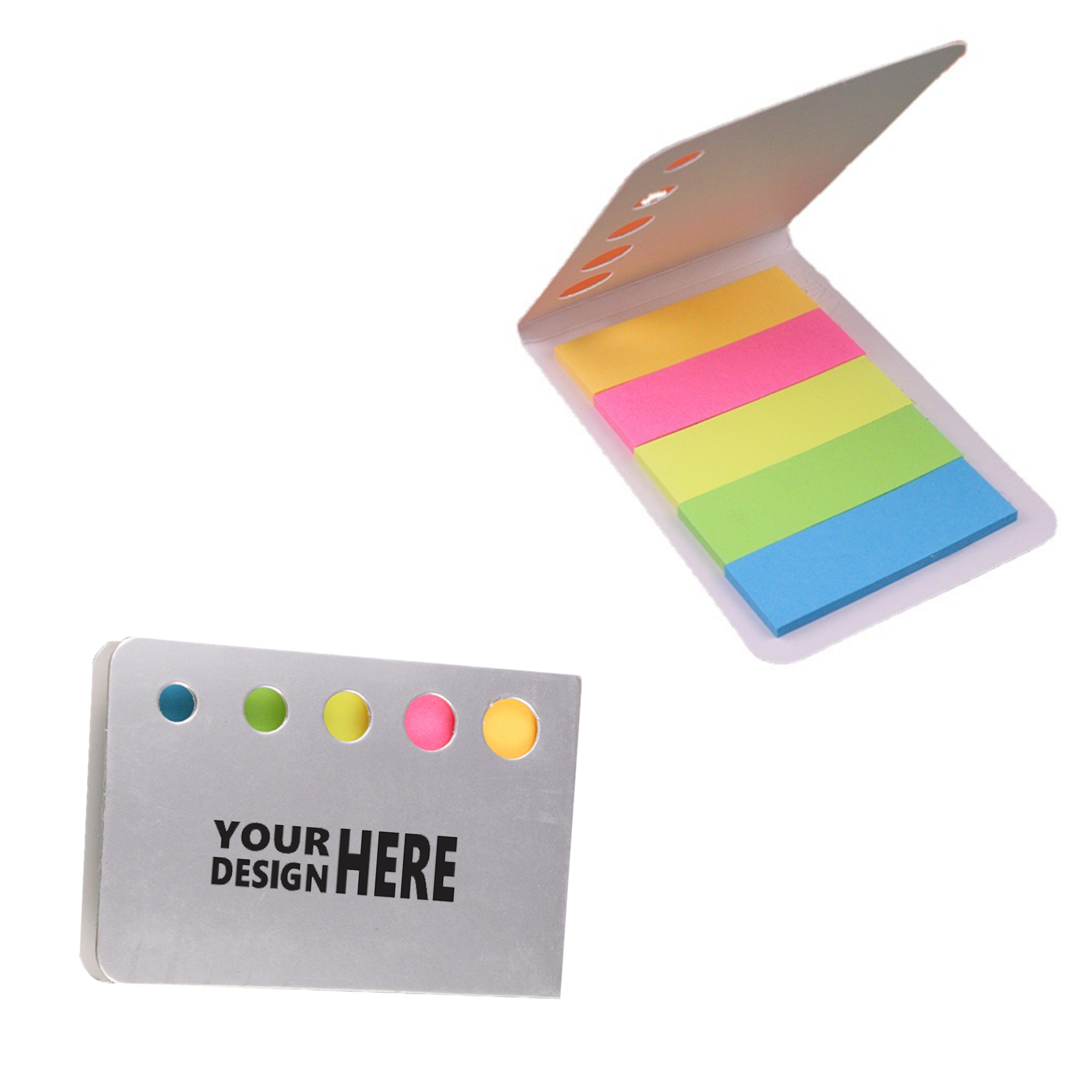 3.3"L X 2.2"W Eco-friendly Mini Colored Strip-Shaped Sticky Notes 2