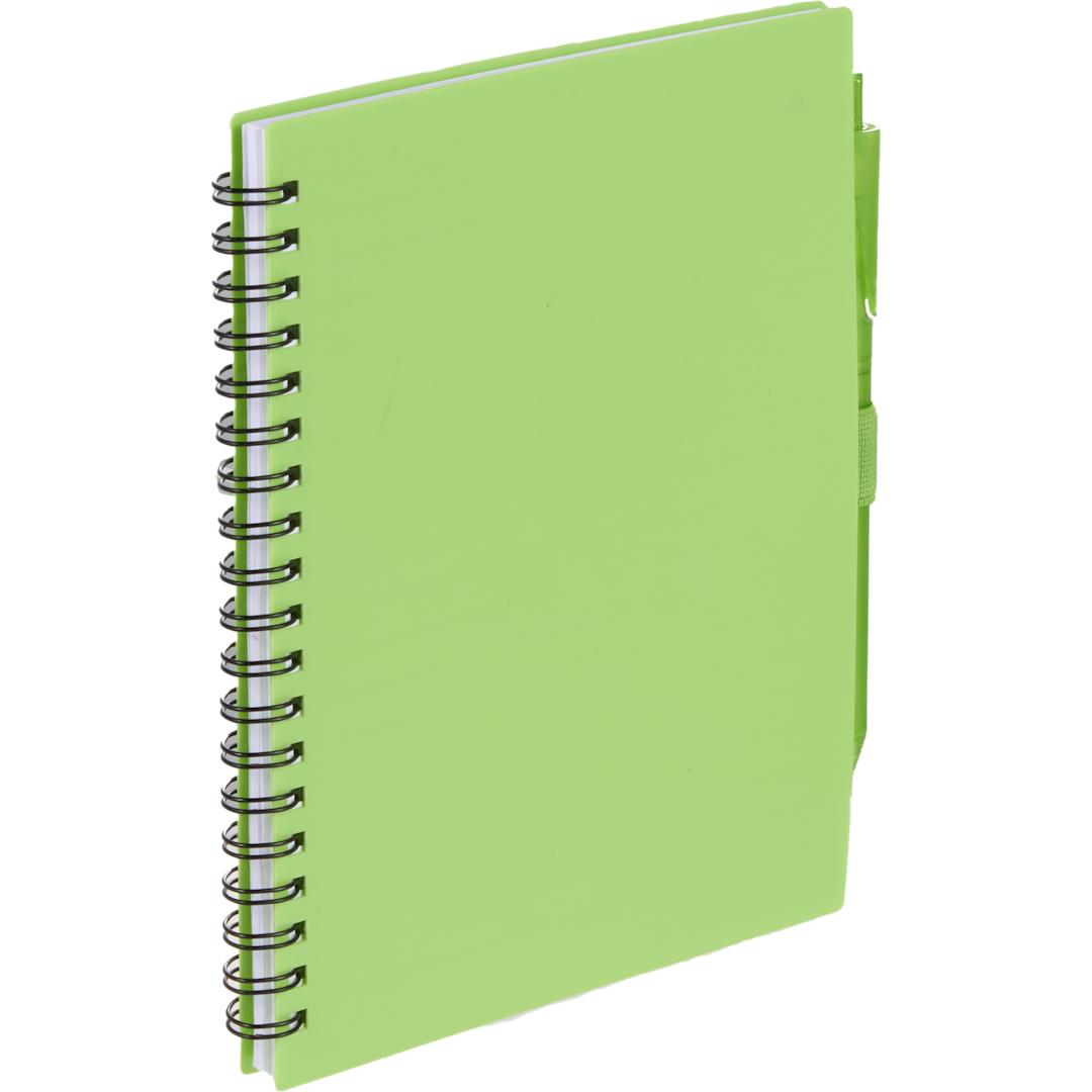 FSC® Recycled 5.5” x 7” Spiral Notebook w/ RPET Pe 154