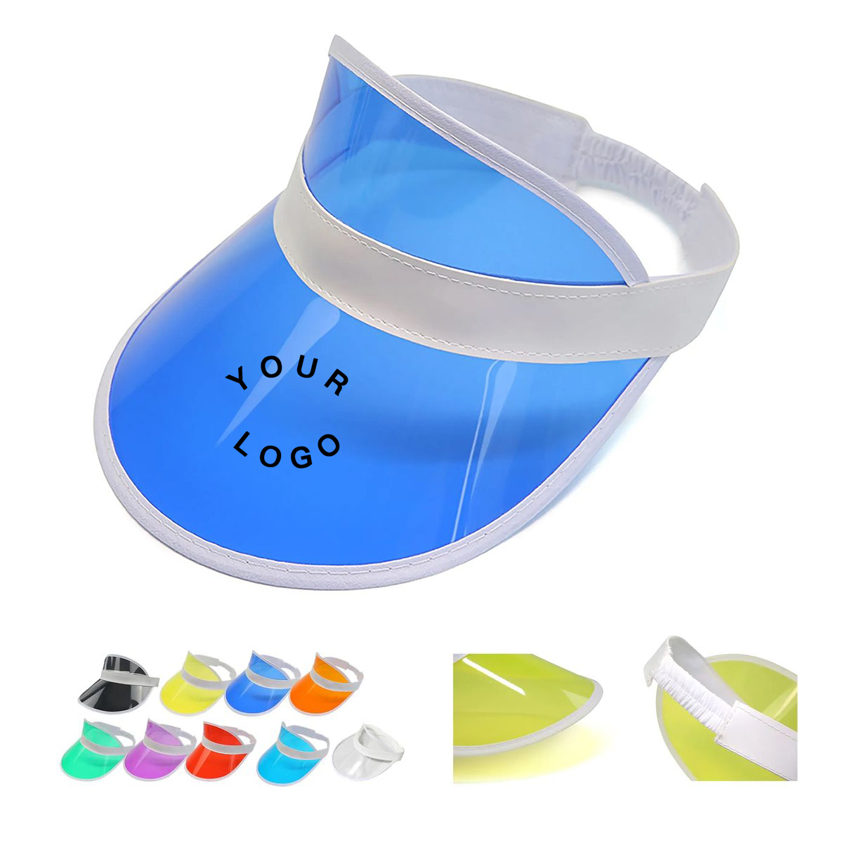 Eco Friendly PVC Visor Hat with Adjustable Fit 2