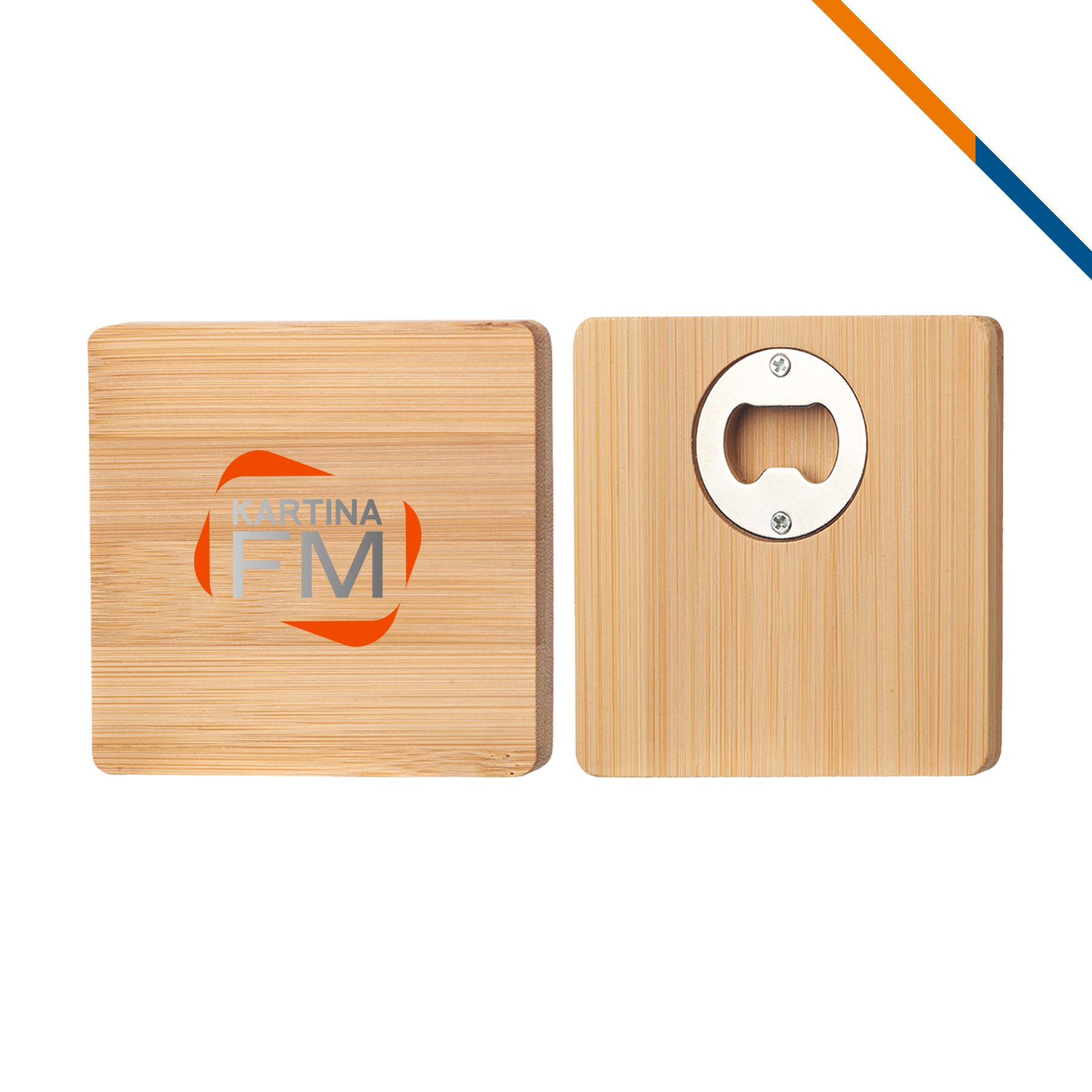 Caso 2in1 Bamboo Coaster Bottle Opener 3
