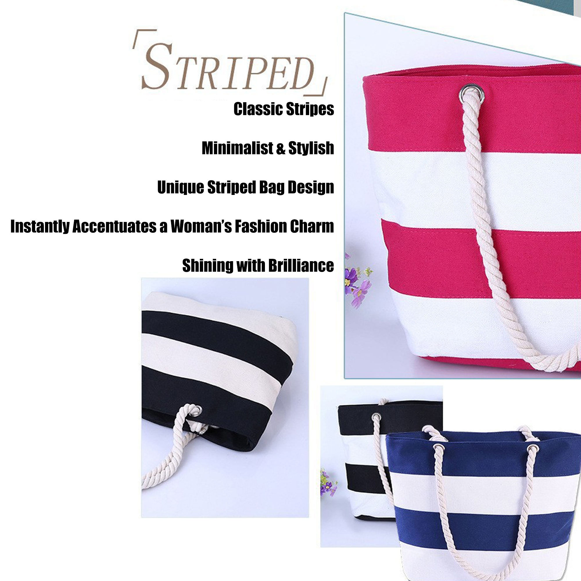Canvas Carryall with Color Accents, custom tote bag with logo imprint 8