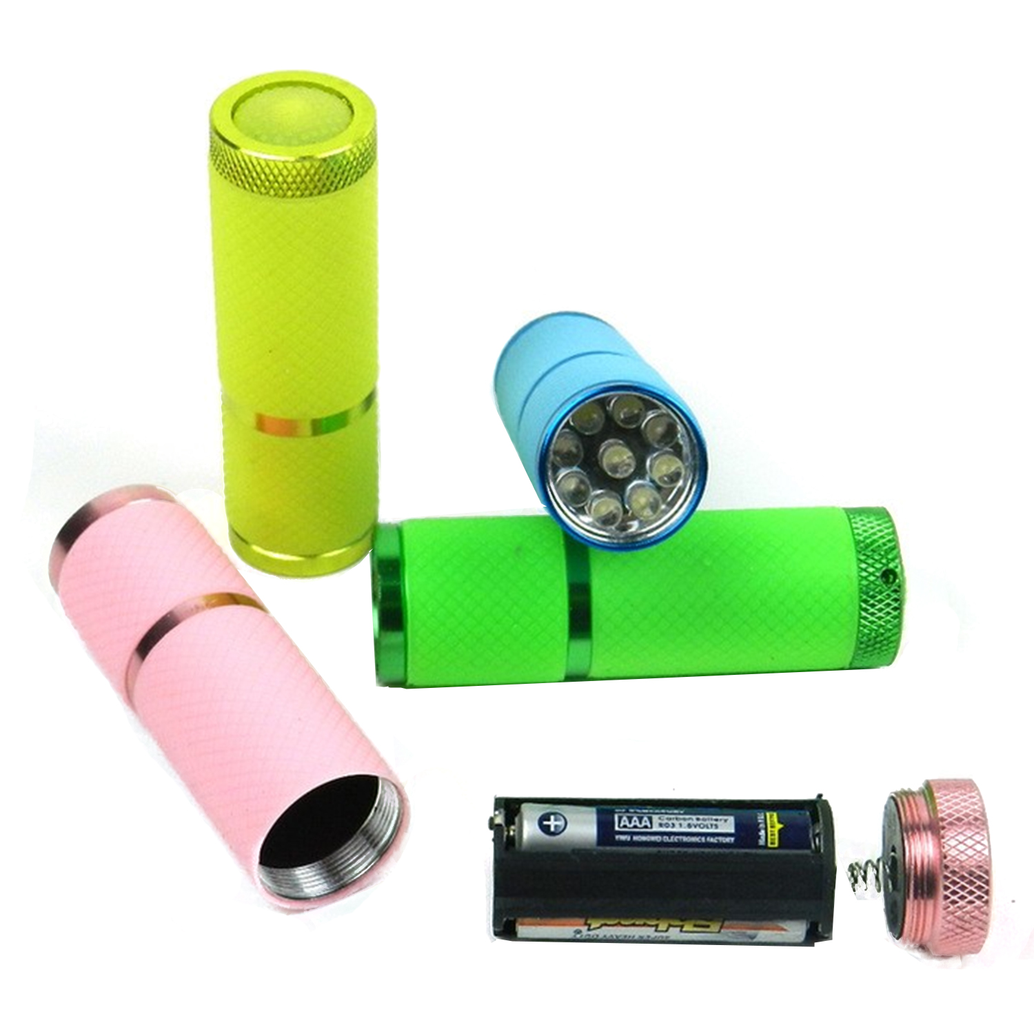 9 LED Portable Aluminum Flashlight 4