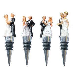 Elegant 4 Piece Wedding Couples Wine Stopper Set 2