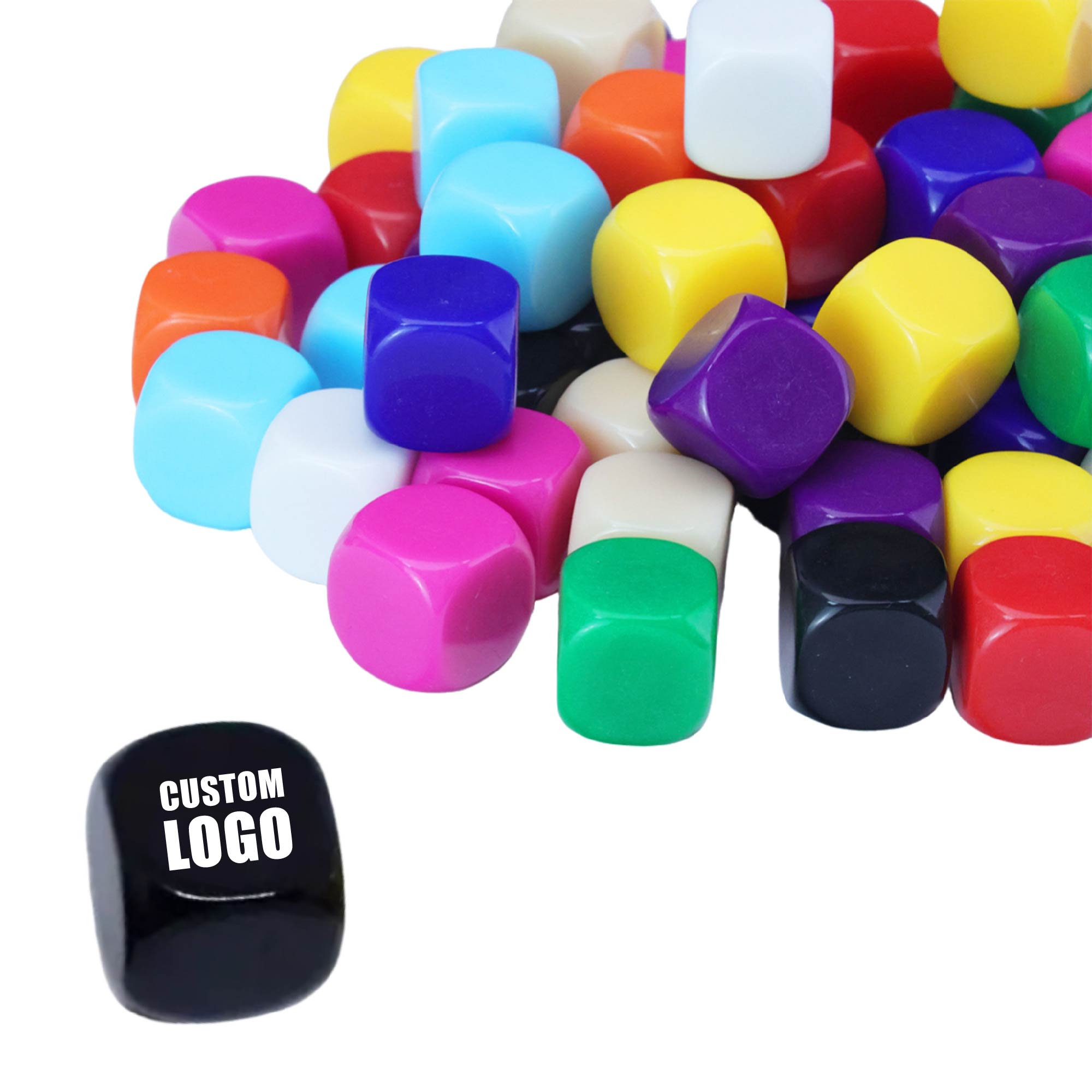 MOQ 200 pcs Acrylic Glossy Dice 1