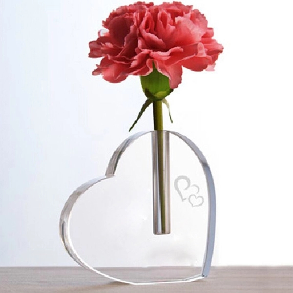 Heart Shaped Crystal Vase 6