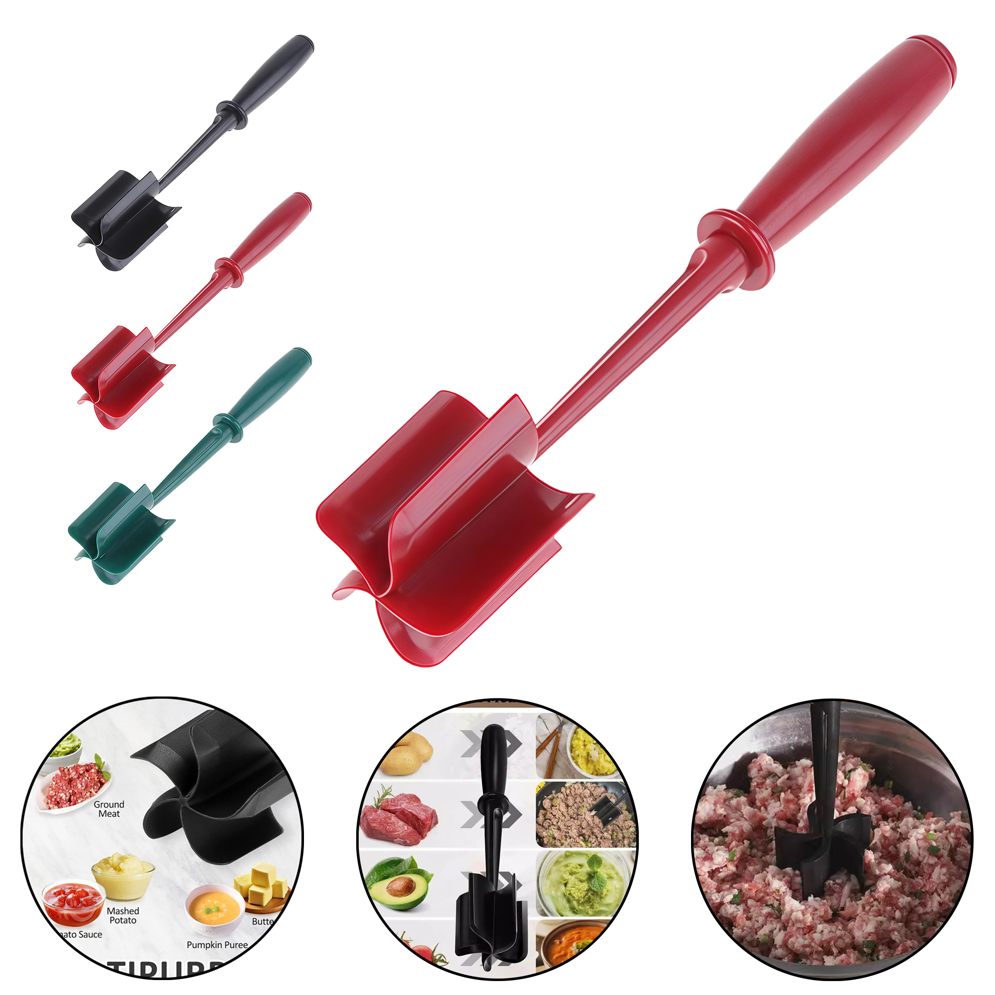 Handheld Meat Chopper Mixer Tool for Grinding, Stirring 2