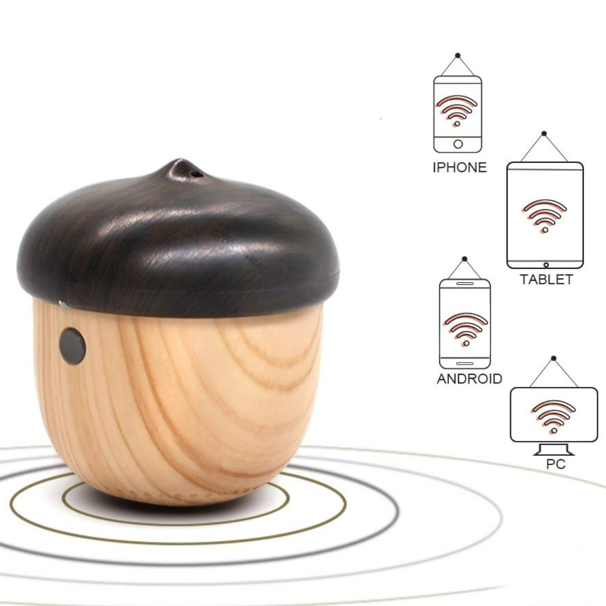 Acorn Shape Portable Bluetooth Mini Speaker with Mic 2