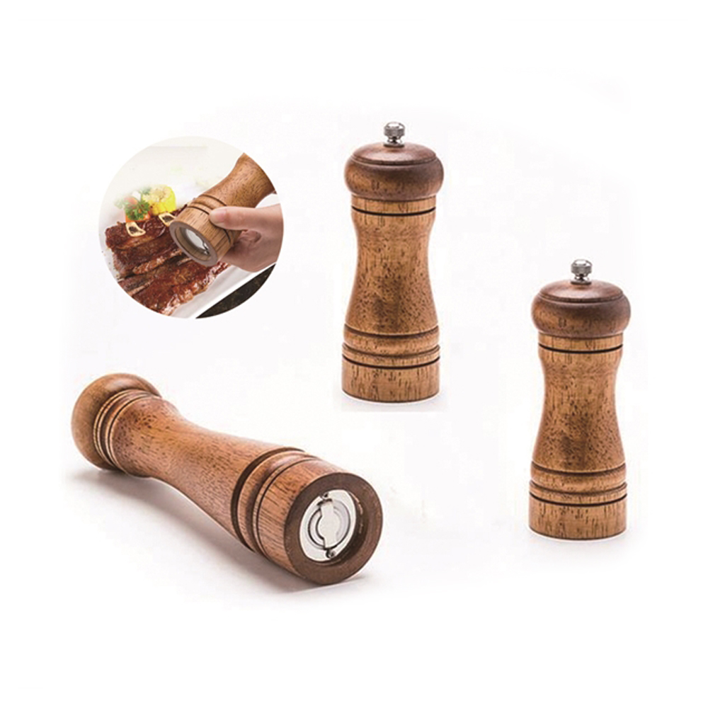 5" Salt/ Pepper Oak Wood Mill Grinder
