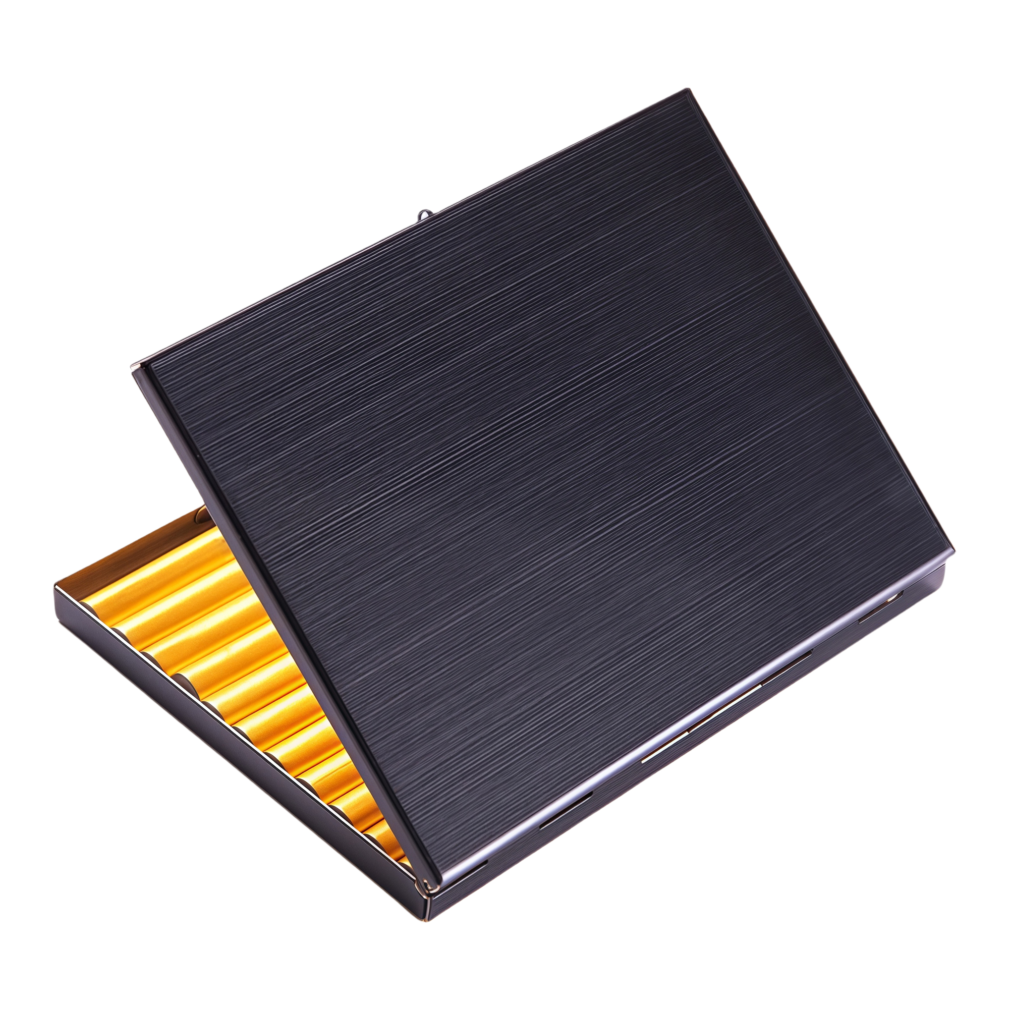 Premium Stainless Steel Slim Flip Top Cigarette Case - Moisture Proof 3