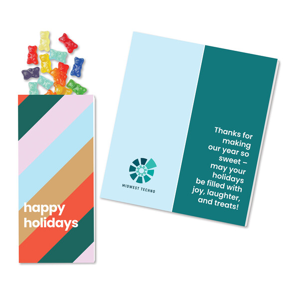 Full-Color Custom Sweeter Cards with Gummi Bears