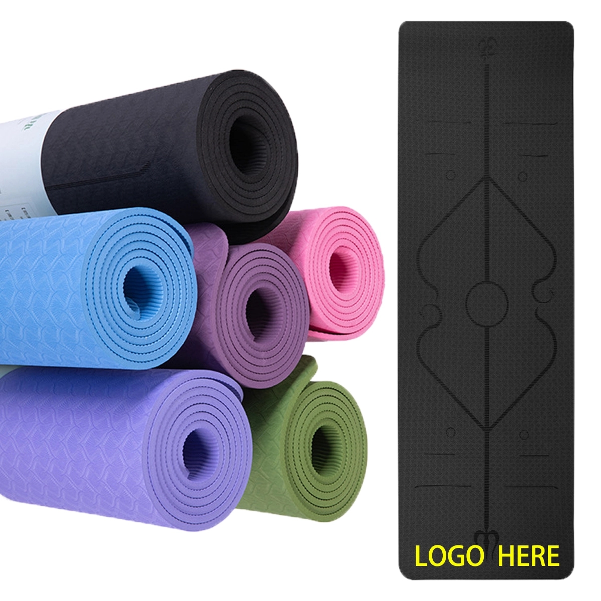 Yoga Mat With Alignment Lines 4