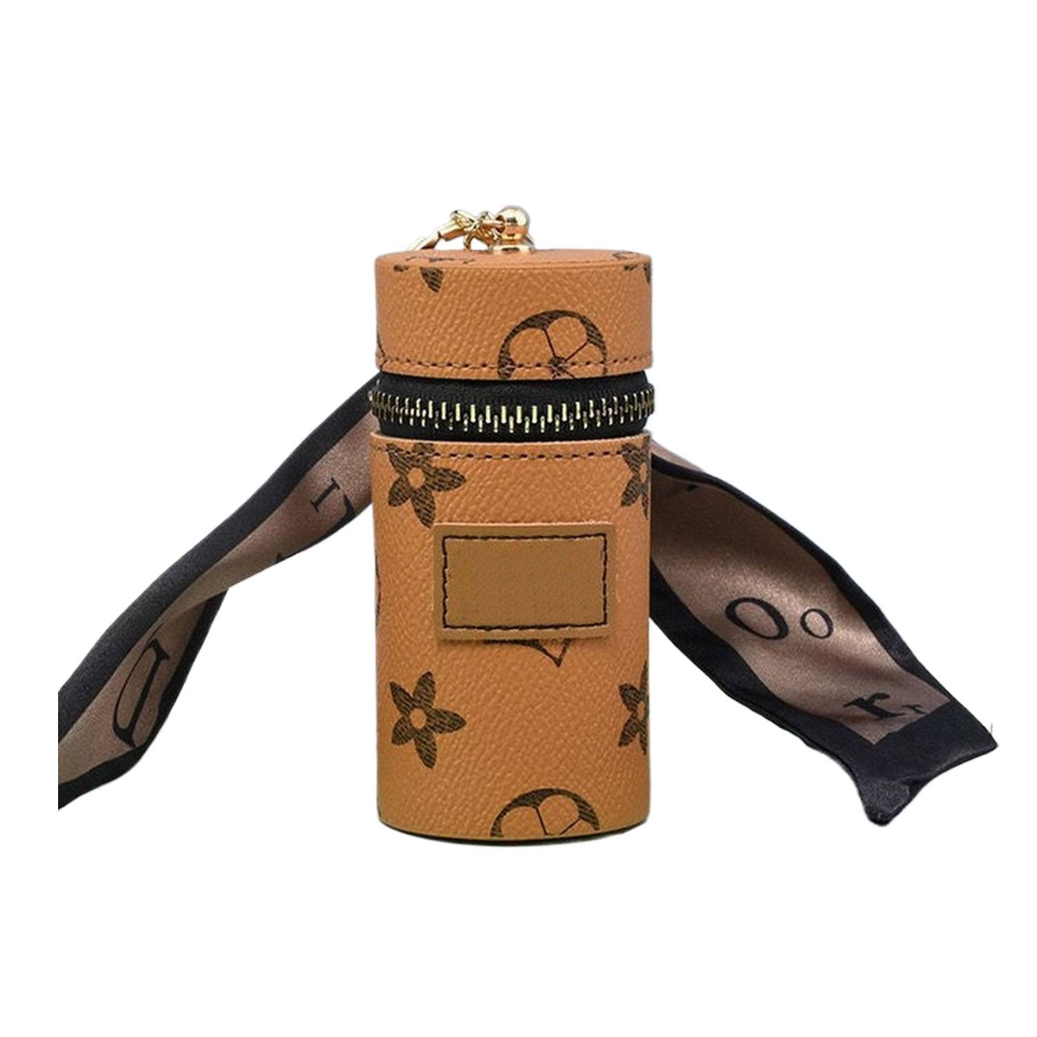 Portable Compact Leather Storage Keychain Pouch 7