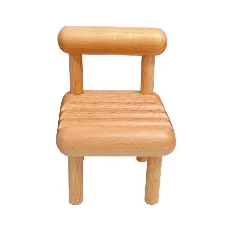 Wood Chair Phone Stand 2
