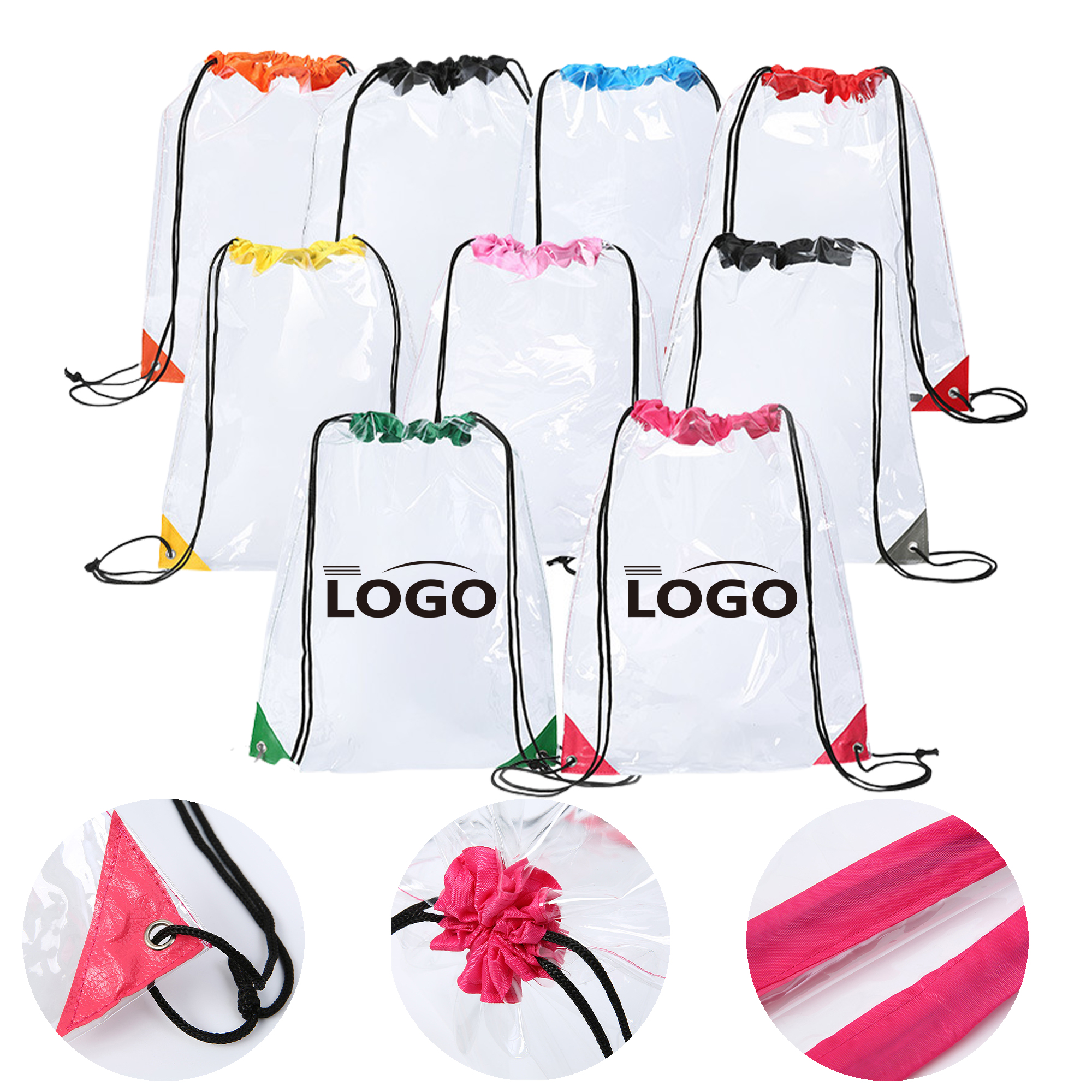 Transparent Stadium-Approved Drawstring Bag 2